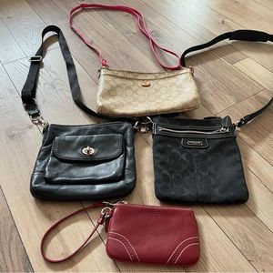 3 Coach Purses & Wristlet